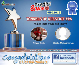 IPL2016 - Winners of Ques #24