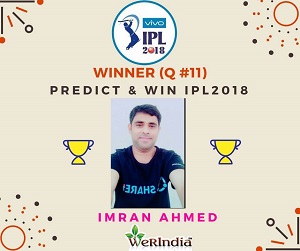 #IPL2018 - Ques #11 Winners