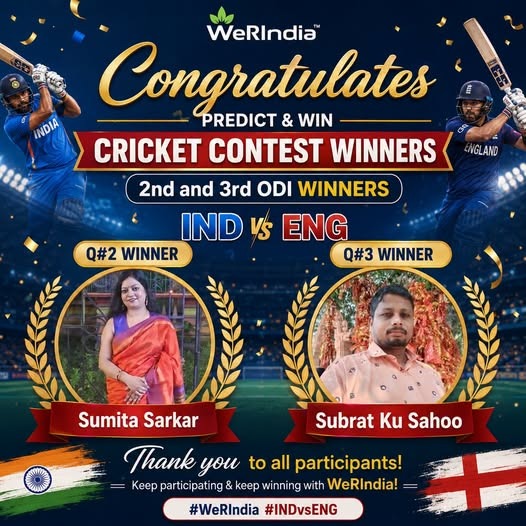 Cricket Contest 2026 1st ODI, INDvsENG Q#2 & 3
