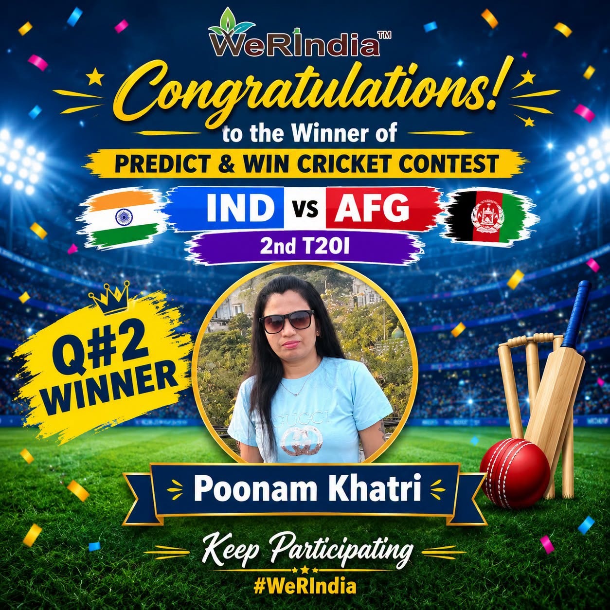 Cricket Contest 2026 2nd , T20I NDvsAFG Q#2